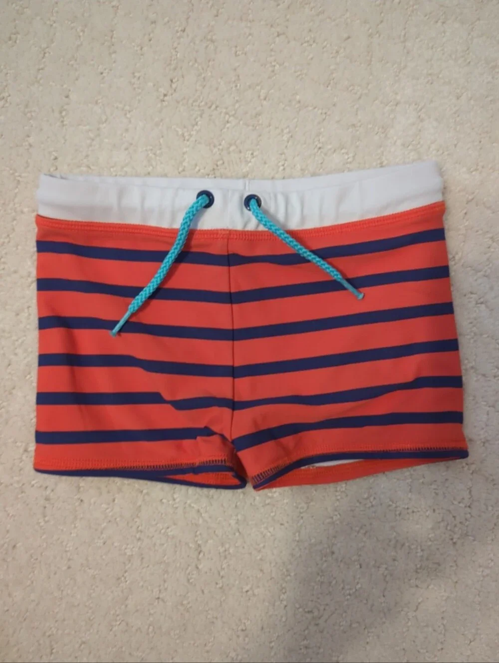 Boden Navy, Coral & Teal Tiger Rashguard Swim Set